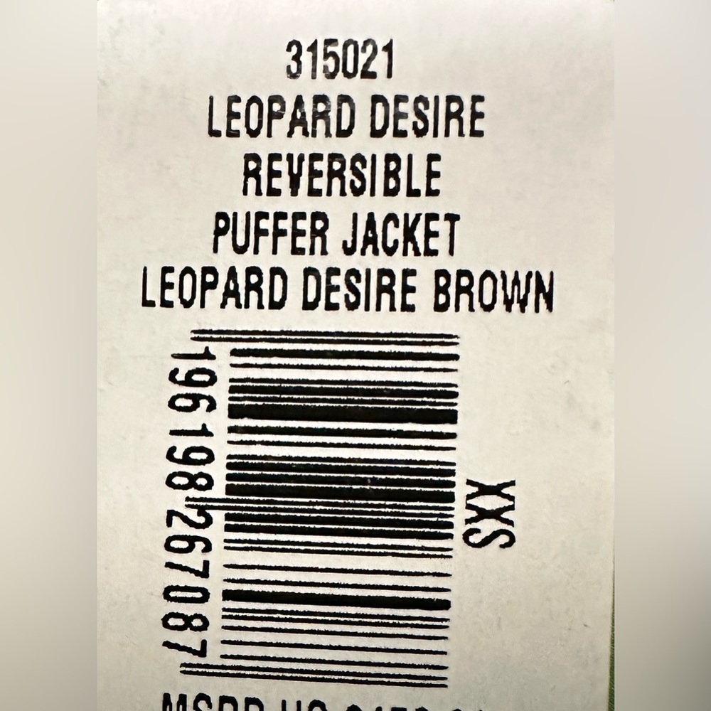 Farm Rio XXS Leopard Desire Reversible Puffer Jacket NWT Pricing firm. - Picture 11 of 11